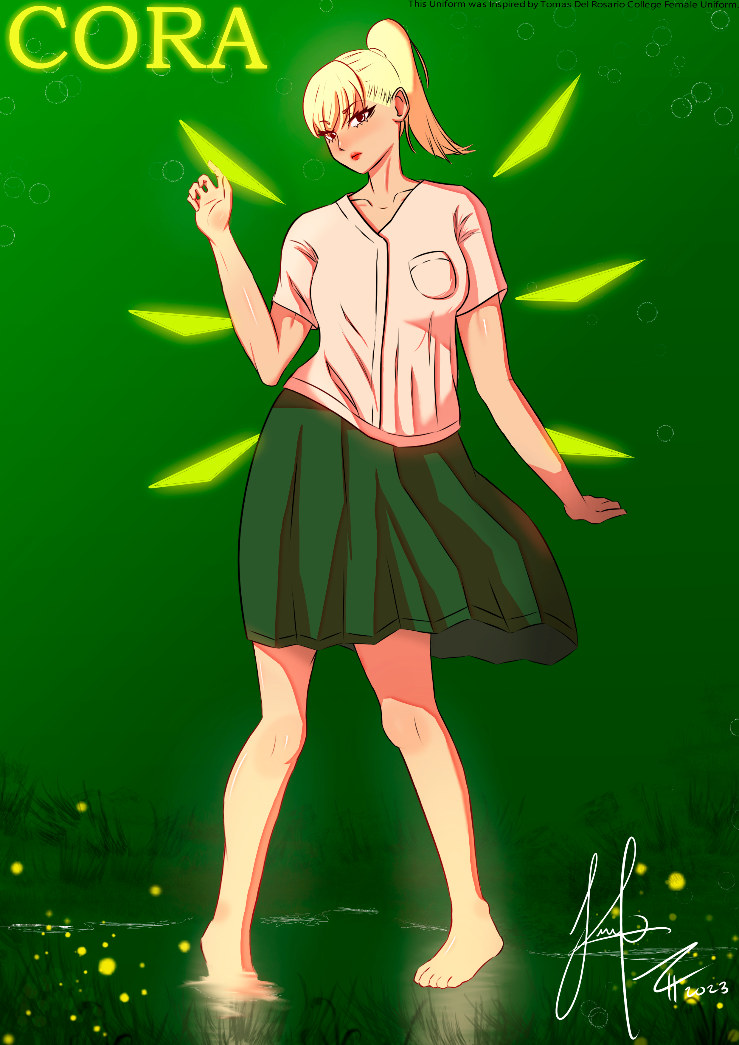 My OC Cora in TDEL Uniform Digital Art